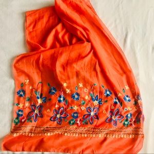 Beautiful Boho Embroidered Scarf